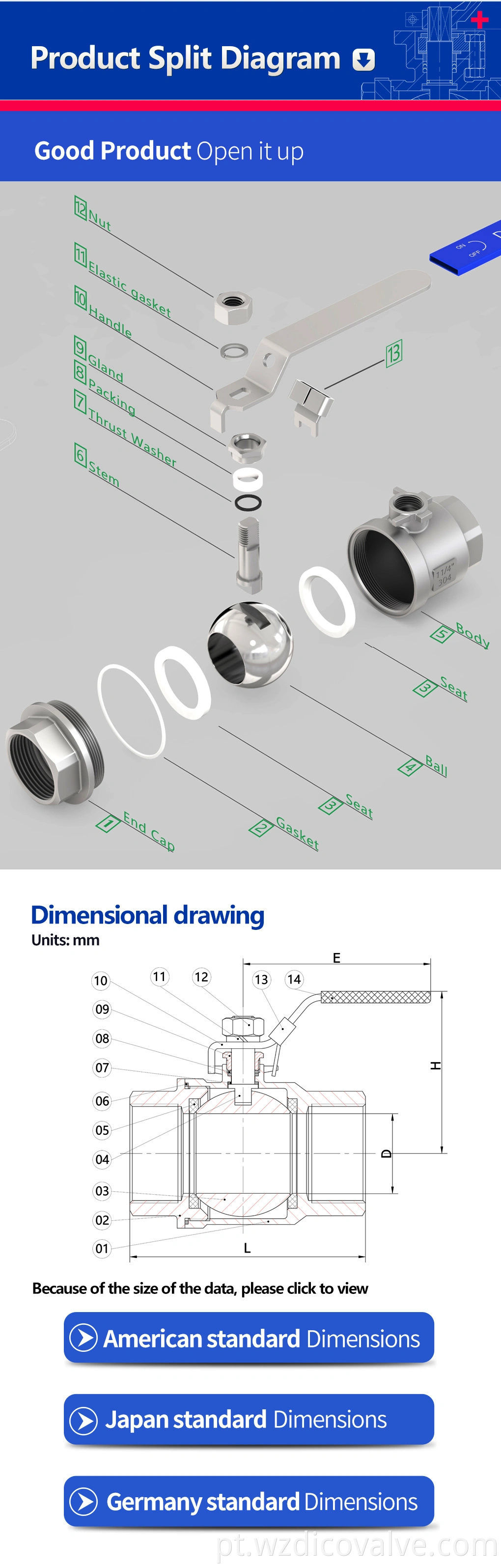 2pc ball valve